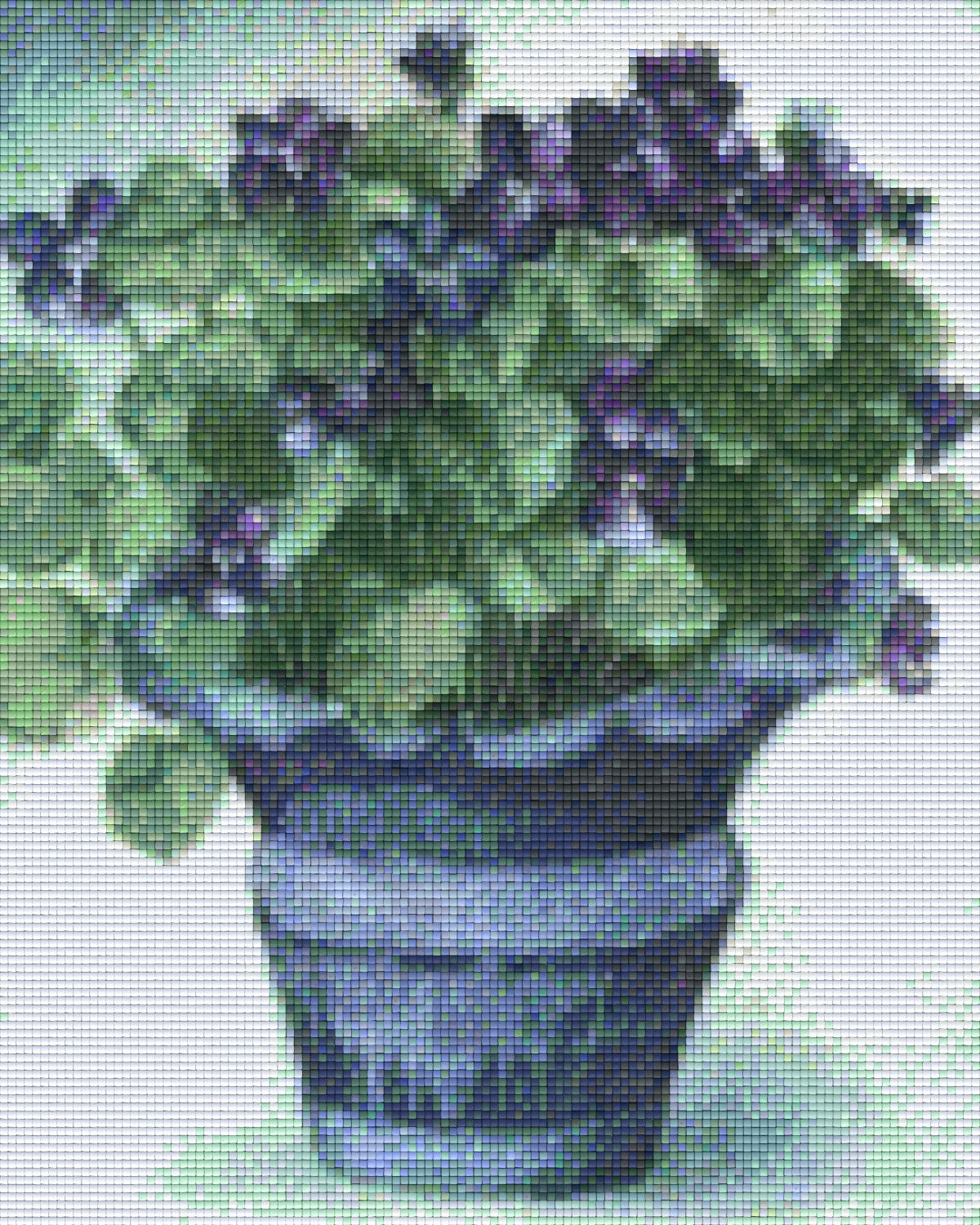 Pixelhobby Klassik Vorlage - Vase mit Veilchen