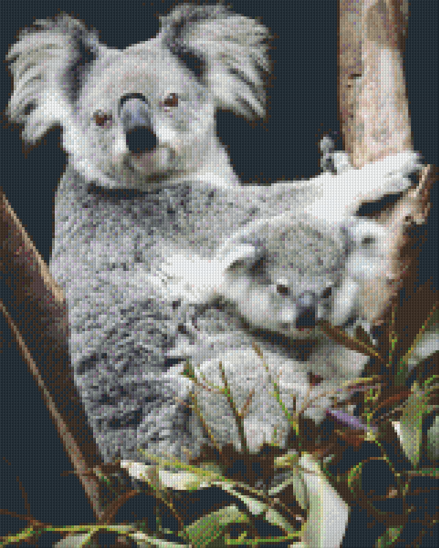 Pixel hobby classic set - koala bear family