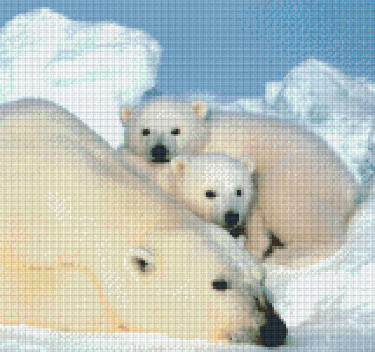 Pixel hobby classic set - polar bear with babies