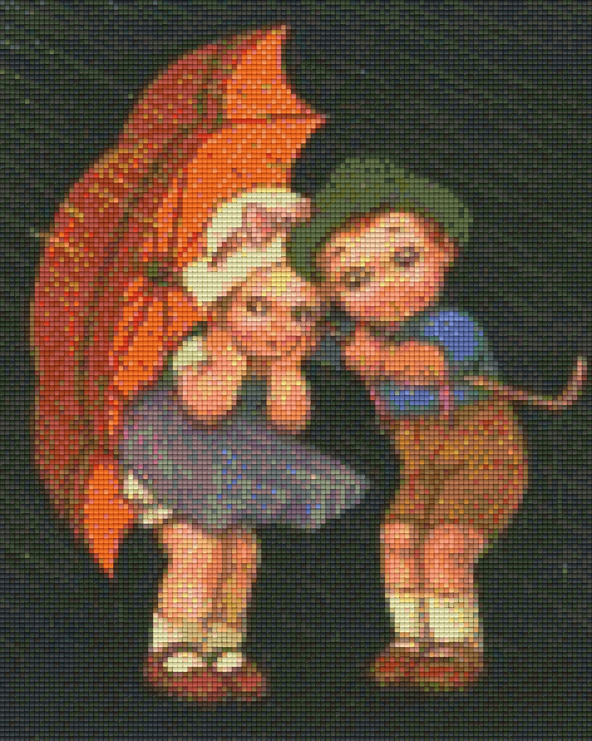 Pixelhobby Klassik Vorlage - Unterm Regenschirm