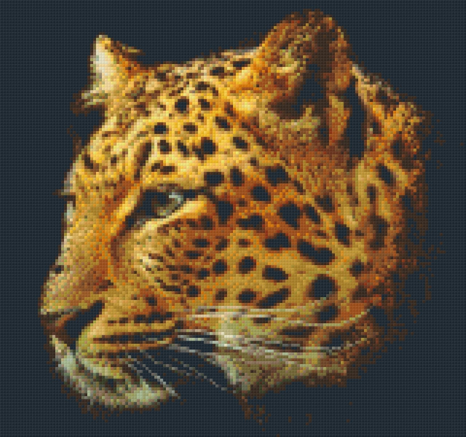 Pixelhobby Klassik Vorlage - Leopard von der Seite
