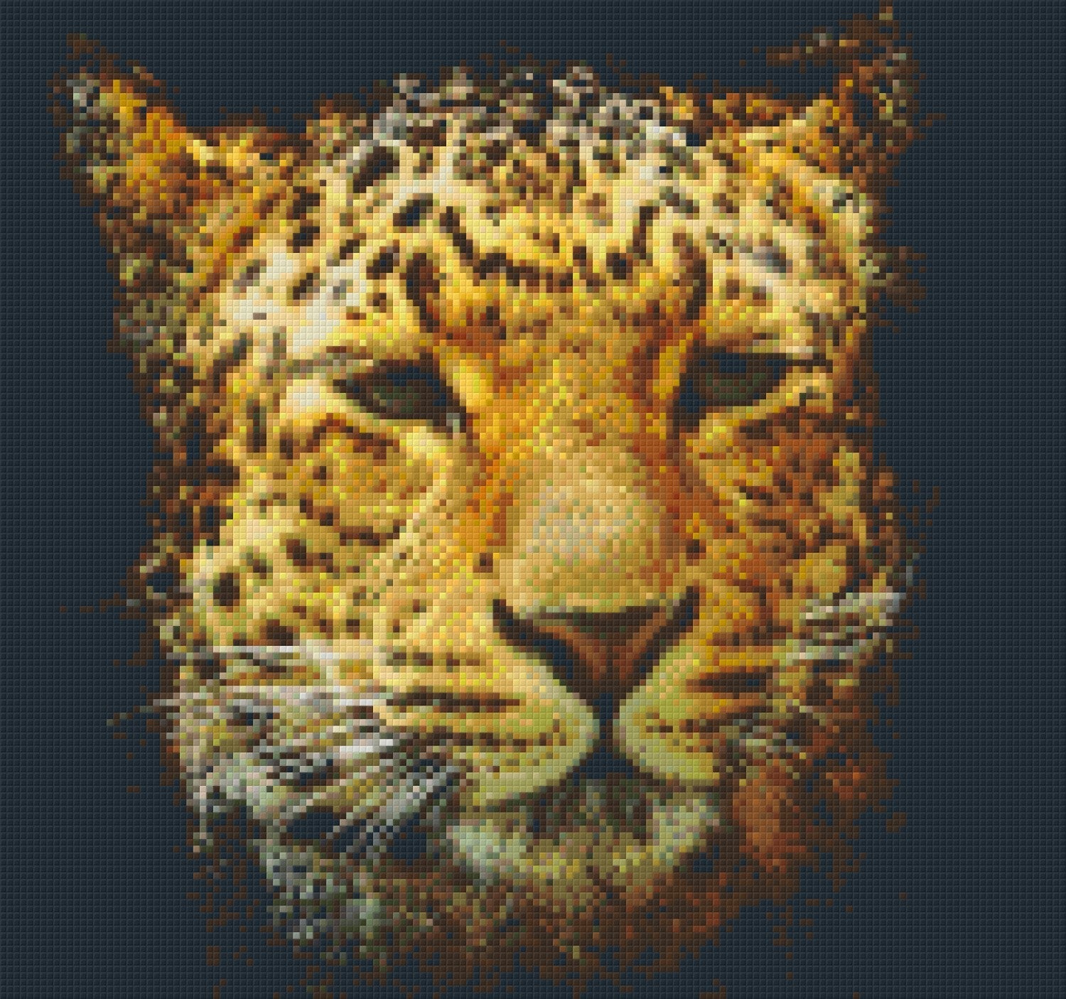 Pixelhobby Klassik Vorlage - Leopard von vorne