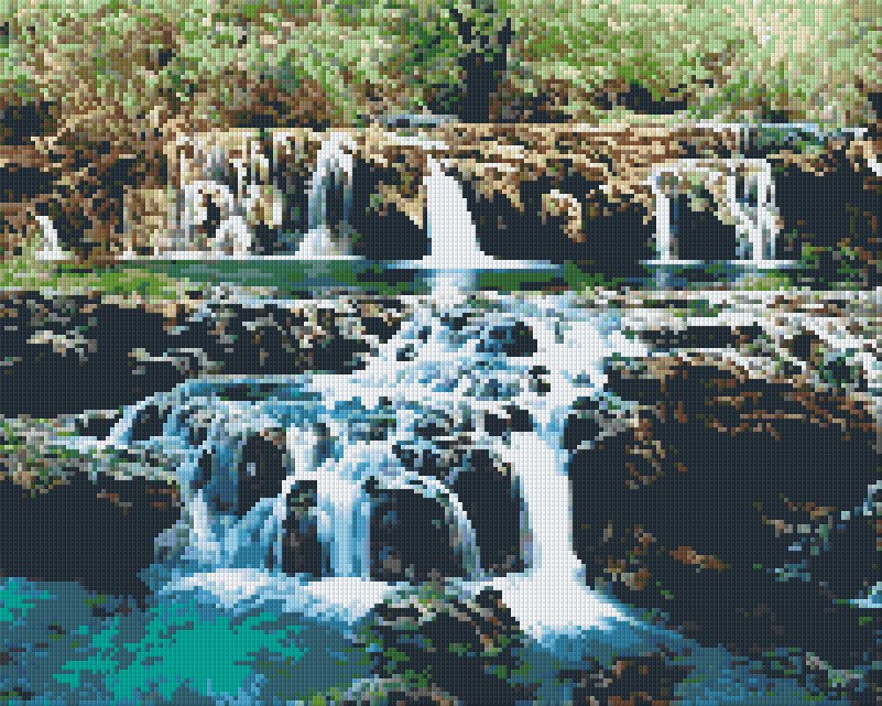 Pixelhobby Klassik Vorlage - Wasserfall