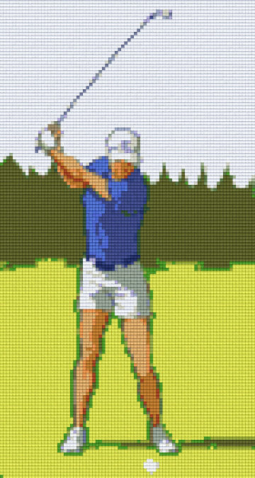 Pixelhobby Klassik Vorlage - Golfer