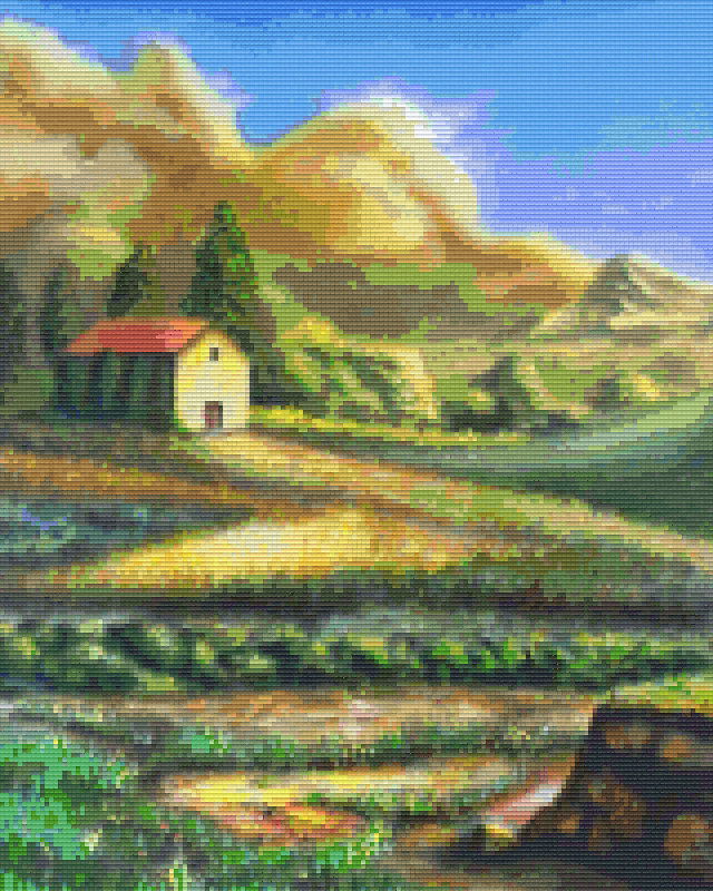 Pixelhobby Klassik Vorlage - Landschaft in der Toskana