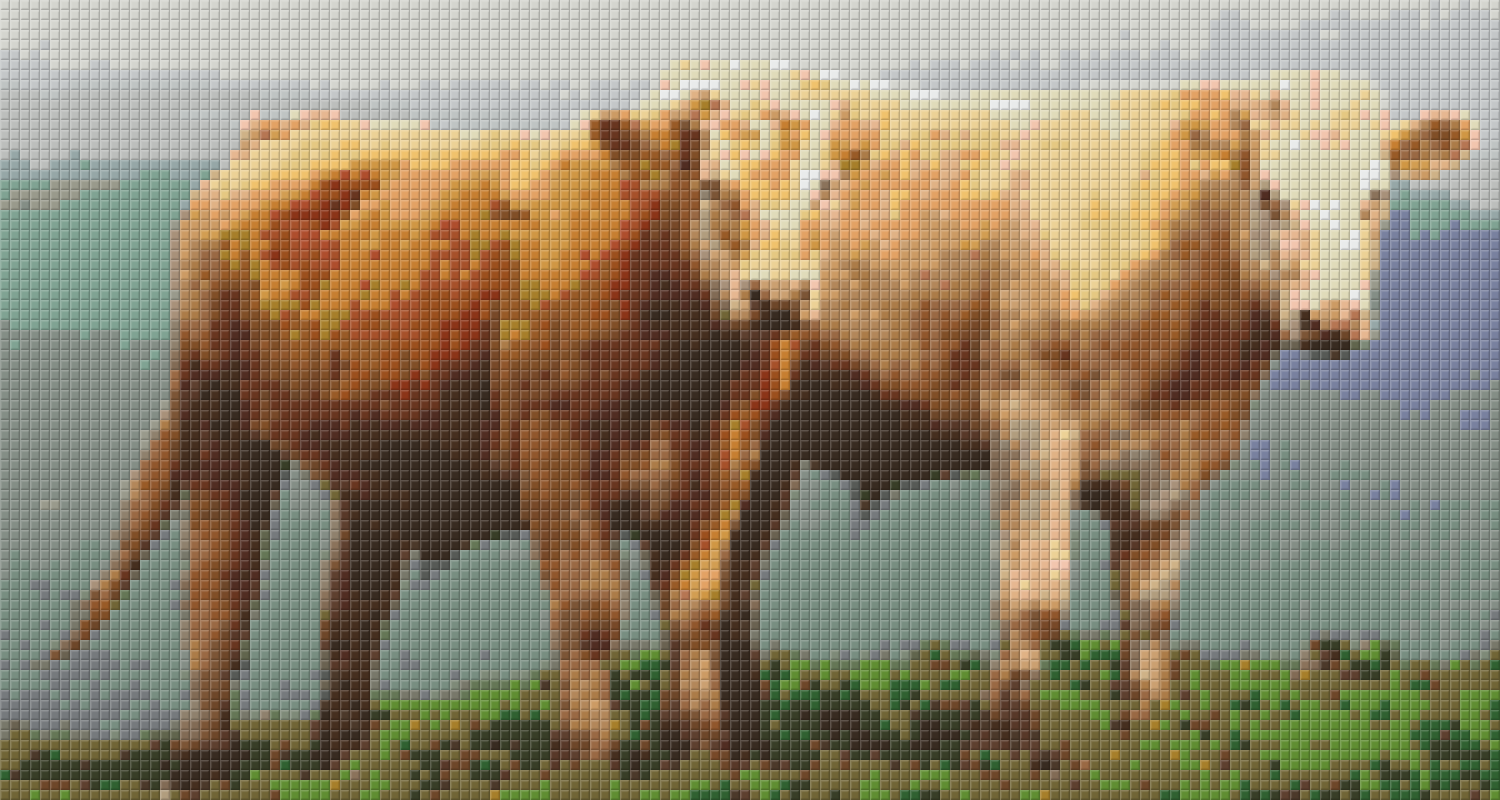 Pixelhobby Klassik Vorlage - Kühe