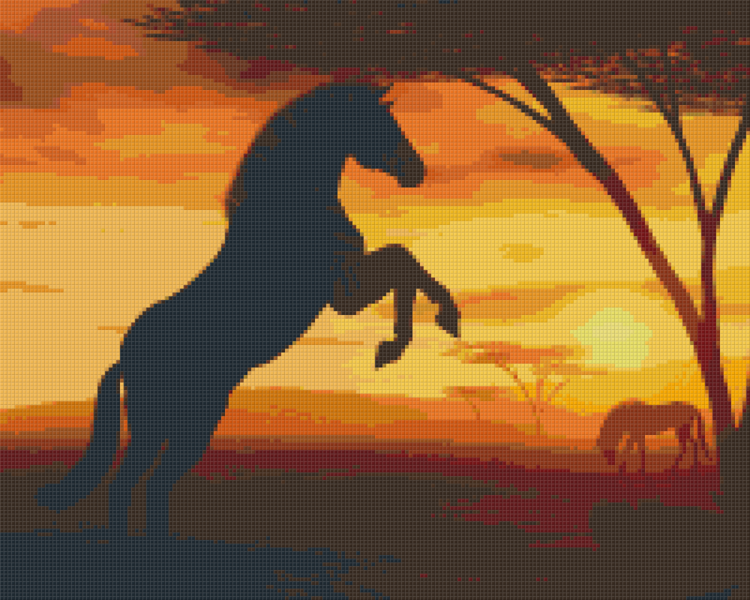 Pixelhobby Klassik Vorlage - Springendes Pferd