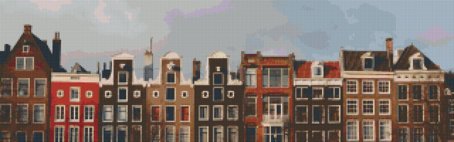 Pixelhobby Klassik Vorlage - Amsterdam Häuser