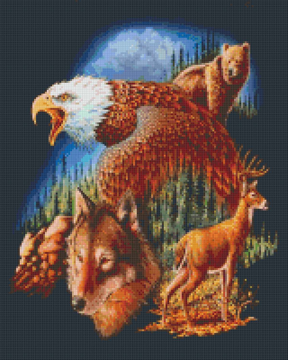 Pixel hobby classic set - Native American animals