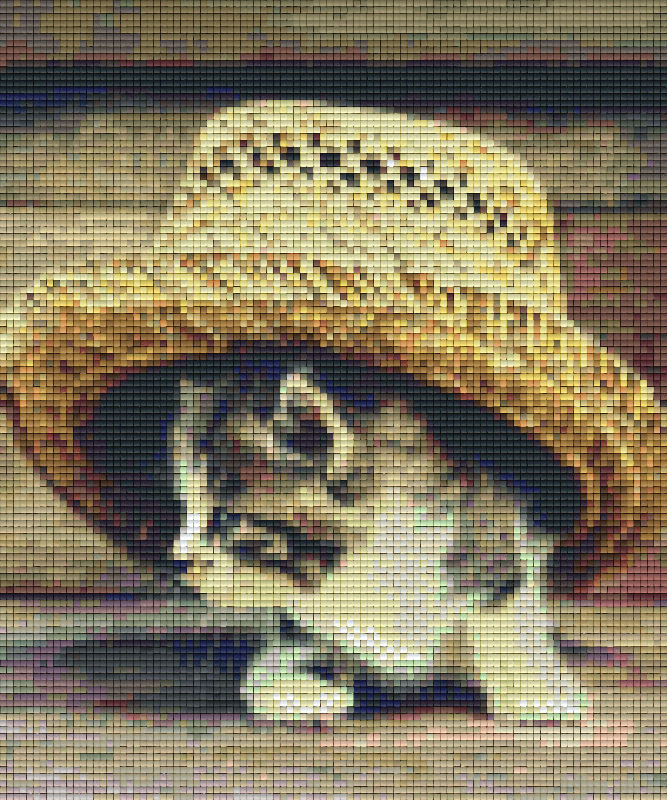 Pixelhobby Klassik Vorlage - Katze mit Hut