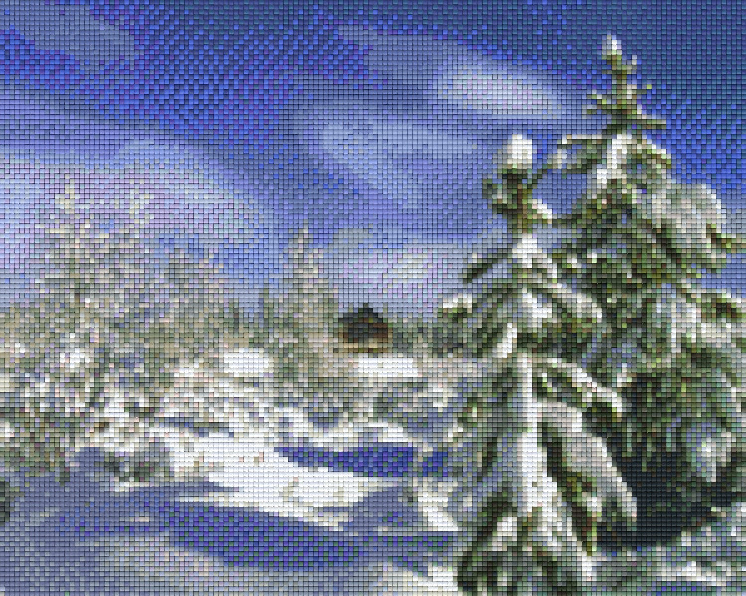 Pixelhobby Klassik Vorlage - Winterlandschaft