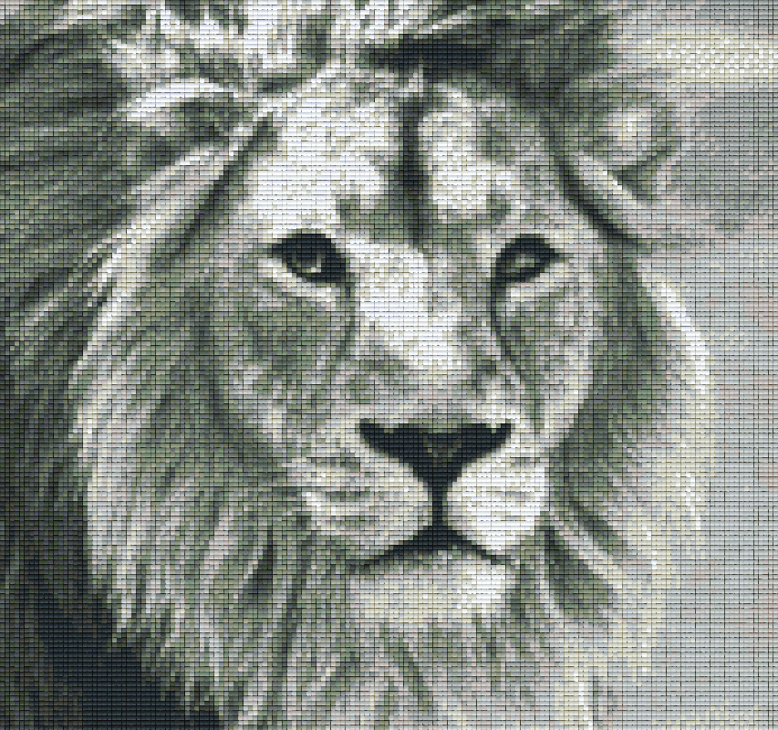 Pixelhobby classic set - lion head b/w