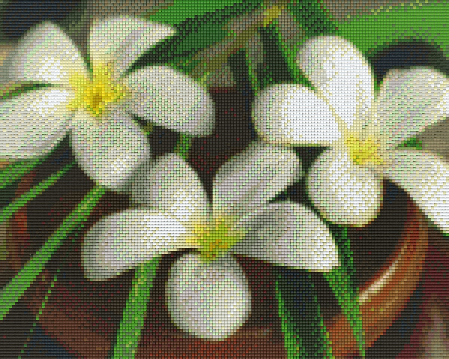 Pixelhobby Klassik Set - weiße Blumen