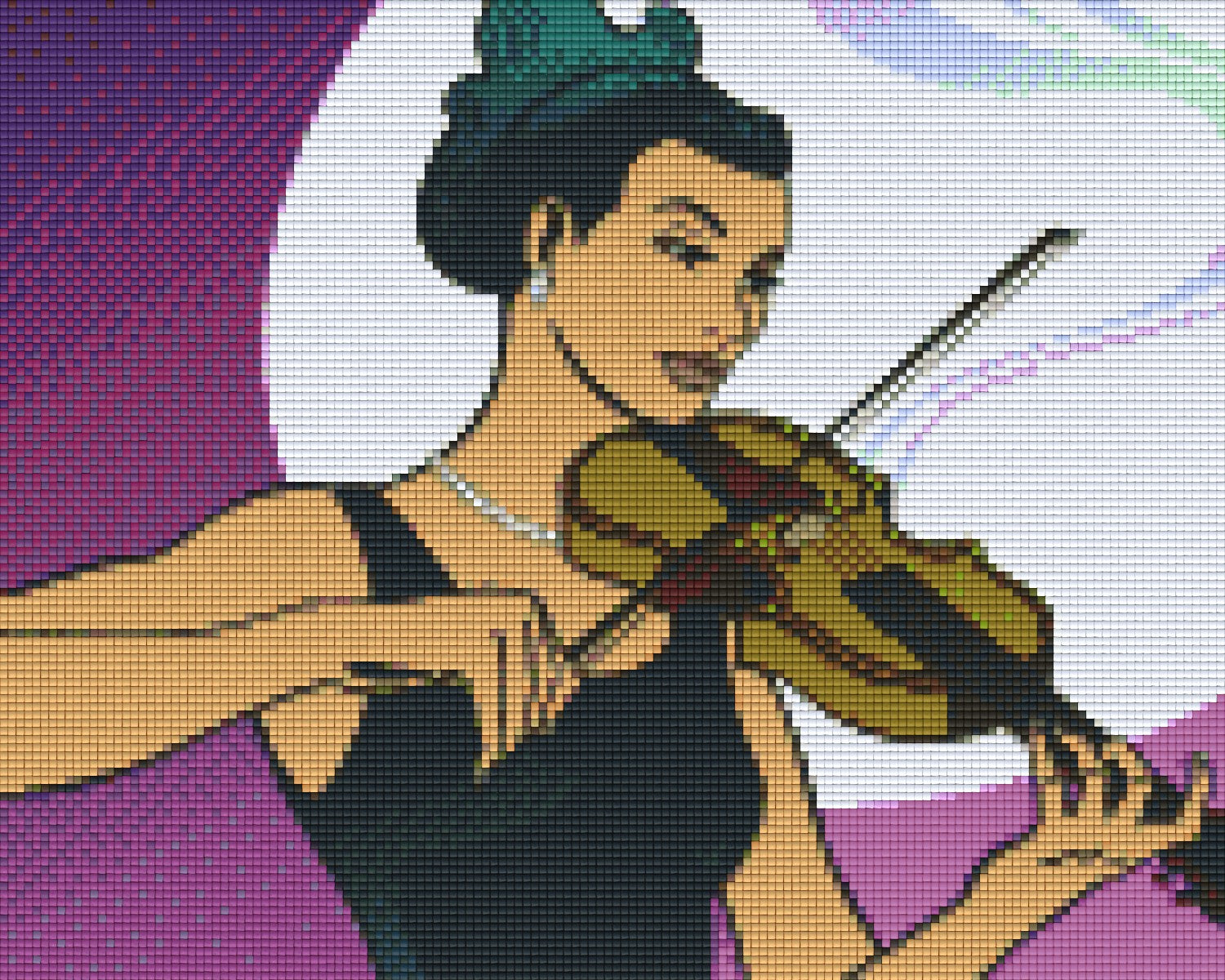 Pixelhobby Klassik Vorlage - Geige Spielerin
