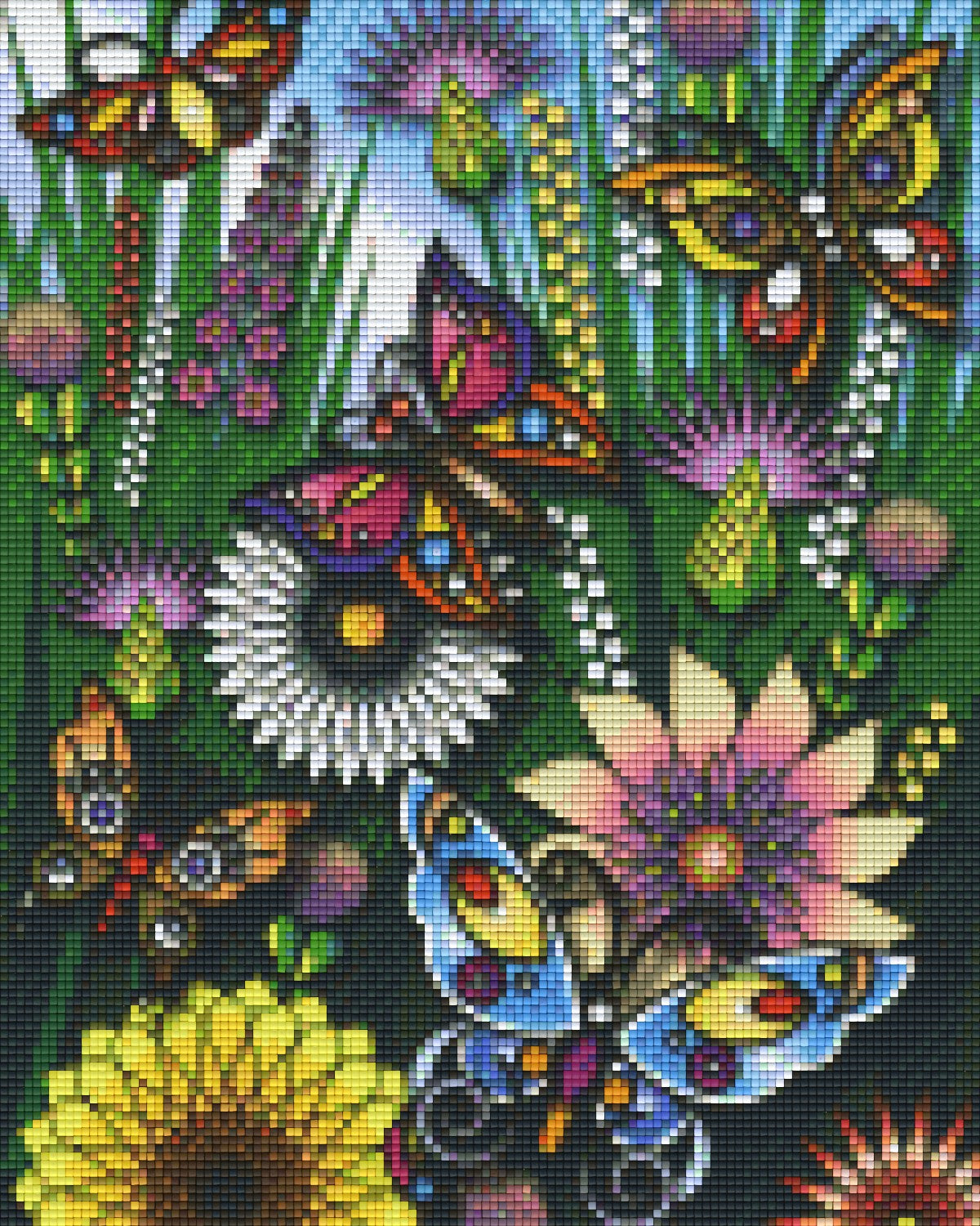 Pixelhobby Klassik Vorlage - Flower and Butterflies