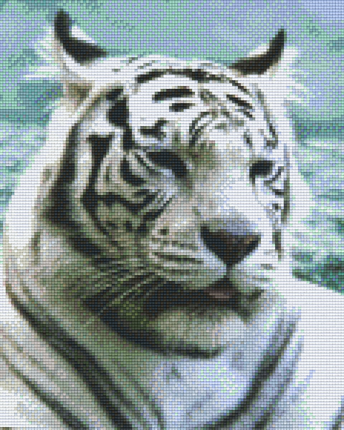 Pixelhobby Klassik Vorlage - Weißer Tiger 3
