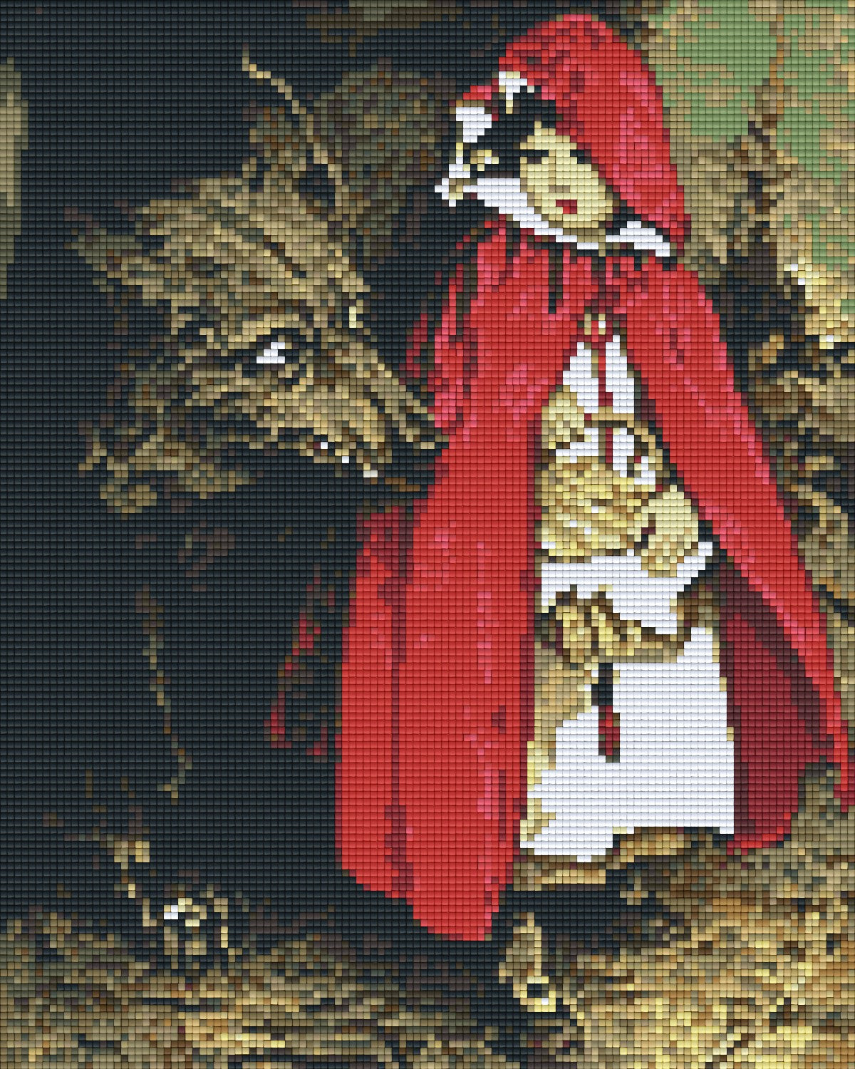 Pixelhobby Klassik Vorlage - Rotkäppchen und der böse Wolf