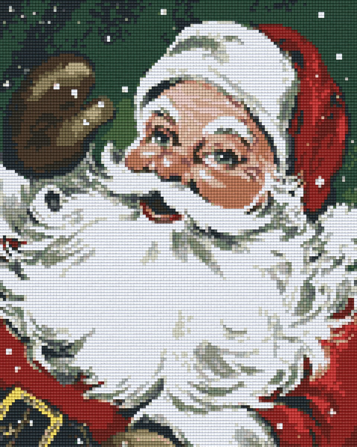 Pixelhobby Klassik Vorlage - Winkender Santa