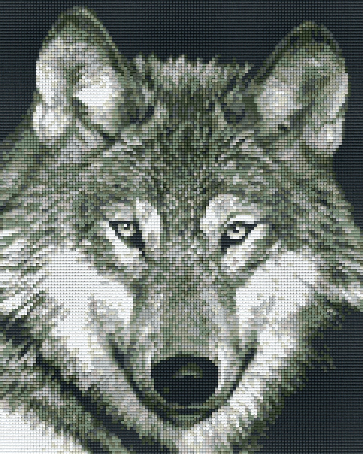 Pixelhobby Klassik Vorlage - Wolf aus der Nähe