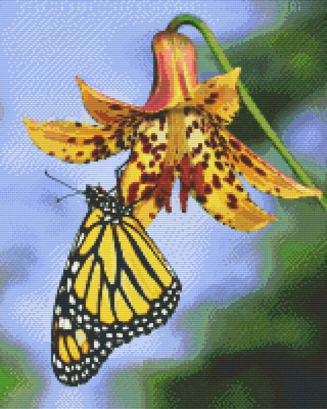 Pixelhobby Klassik Vorlage - Schmetterling hängt
