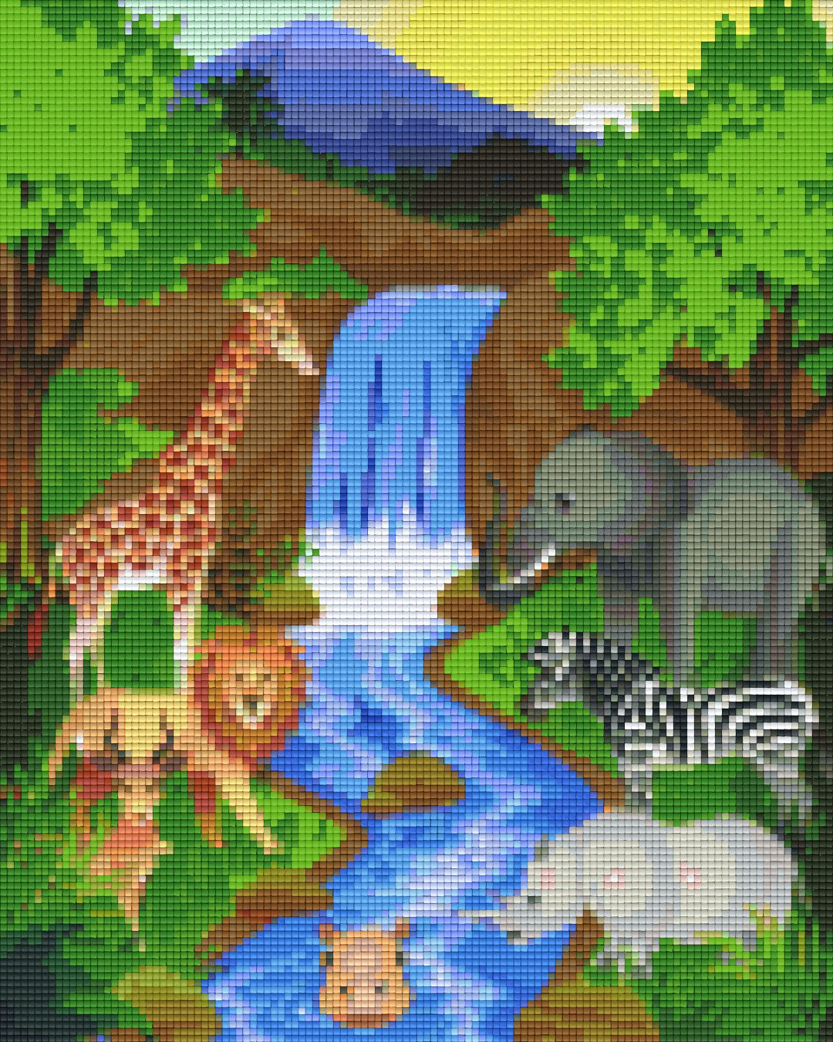Pixelhobby classic set - animals in the waterfall