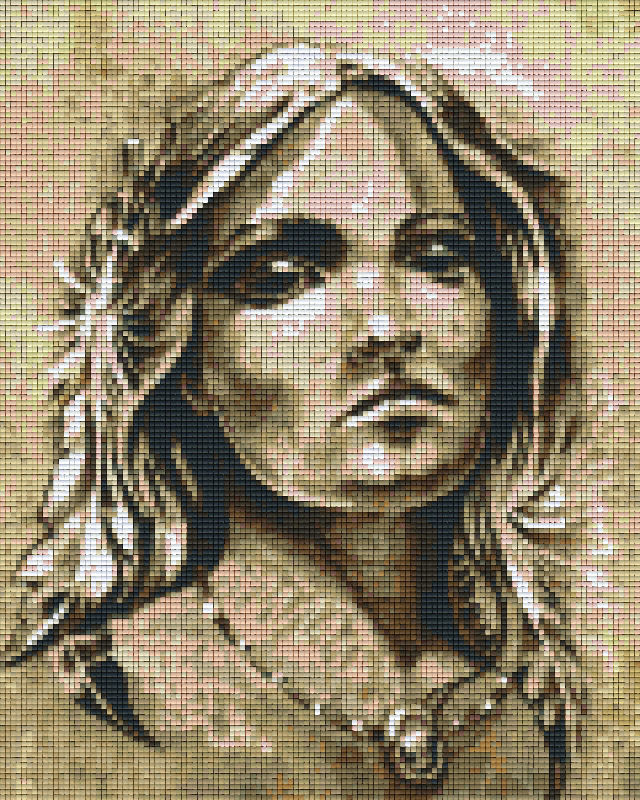 Pixelhobby Klassik Set - Frau mit Federschmuck