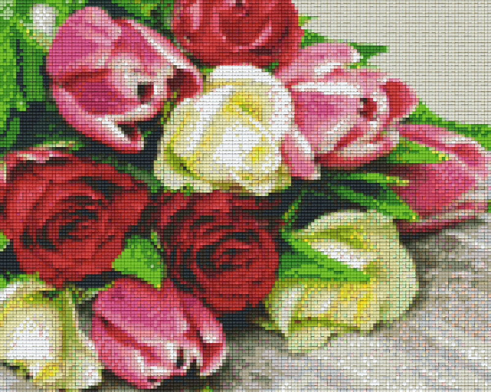 Pixelhobby Klassik Vorlage - Blumenstrauß