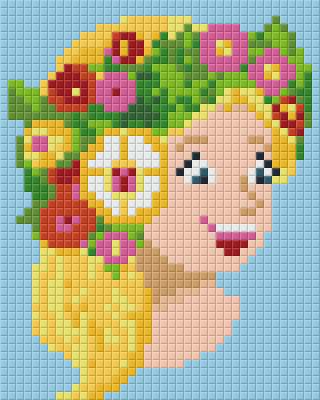 Pixelhobby Klassik Vorlage - Blumenmädchen