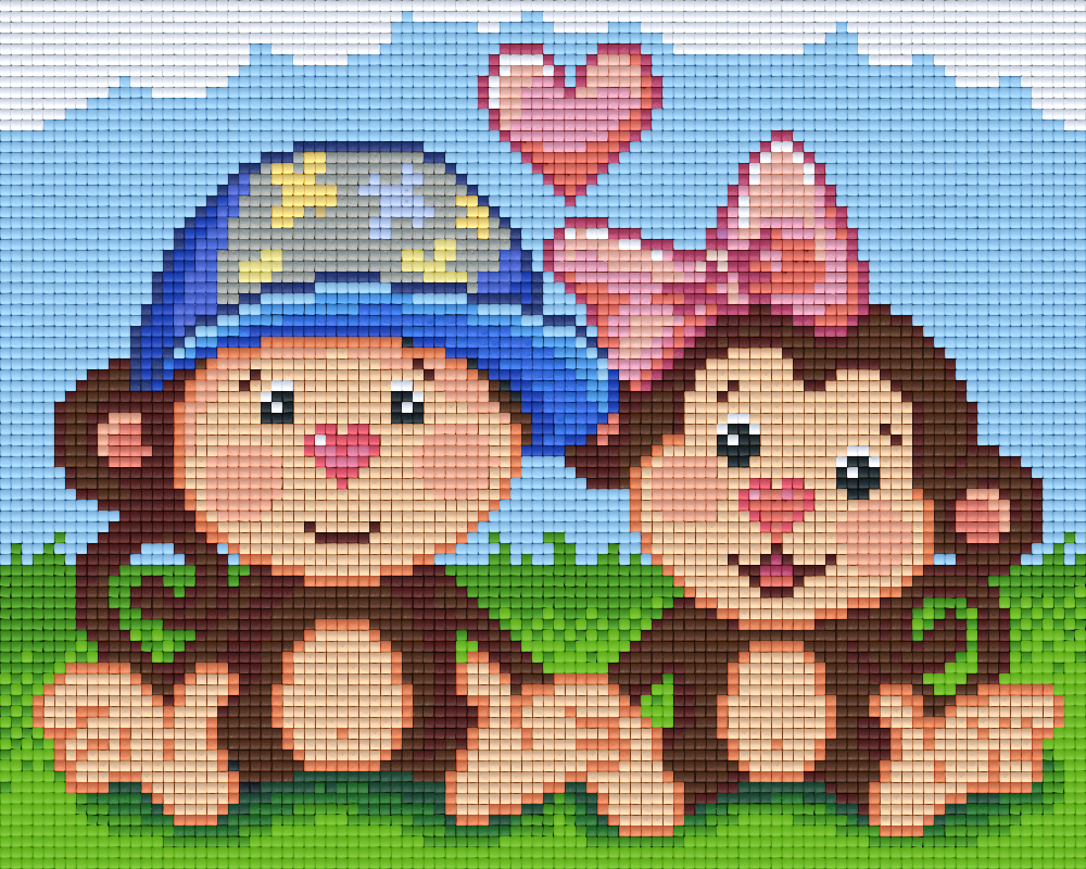 Pixelhobby Klassik Set - Affenpäarchen