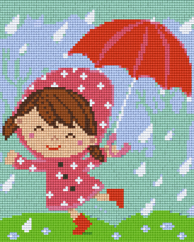 Pixelhobby Klassik Vorlage - Mädchen im Regen