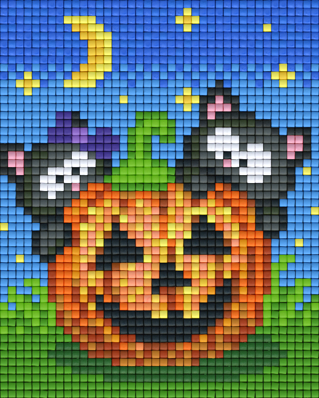 Pixel hobby classic template - pumpkin cats