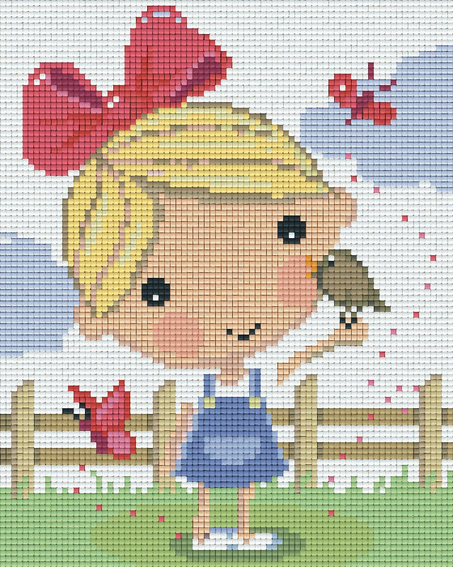 Pixelhobby Klassik Set - Mädchen mit Spatz