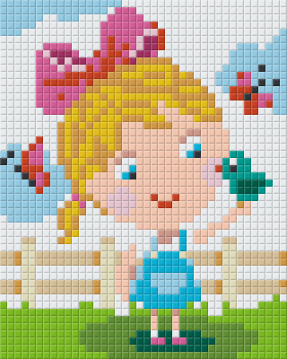 Pixel hobby classic template - girl with bird