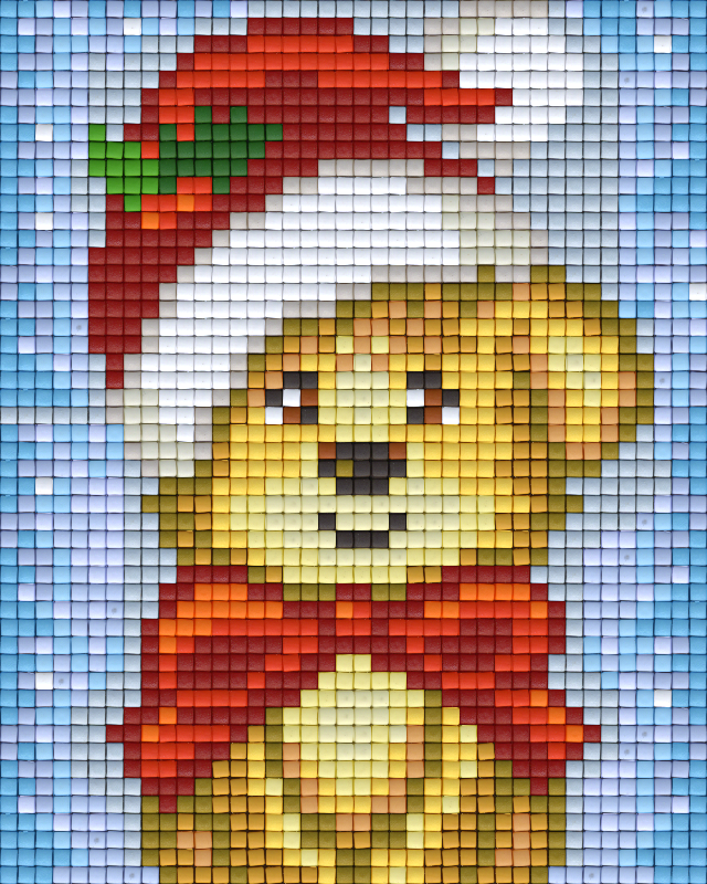 Pixelhobby Klassik Vorlage - Weihnachtsteddy