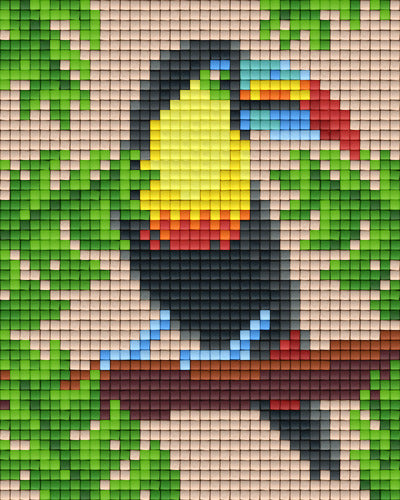 Pixel hobby classic template - rainbow toucan