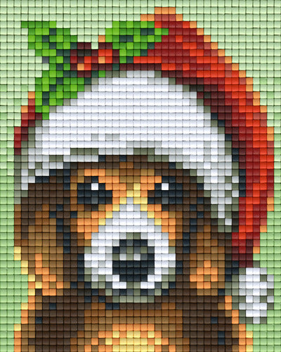 Pixelhobby Klassik Vorlage - Weihnachtshund