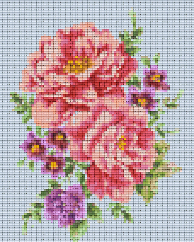 Pixelhobby Klassik Vorlage - Blumen Aquarel