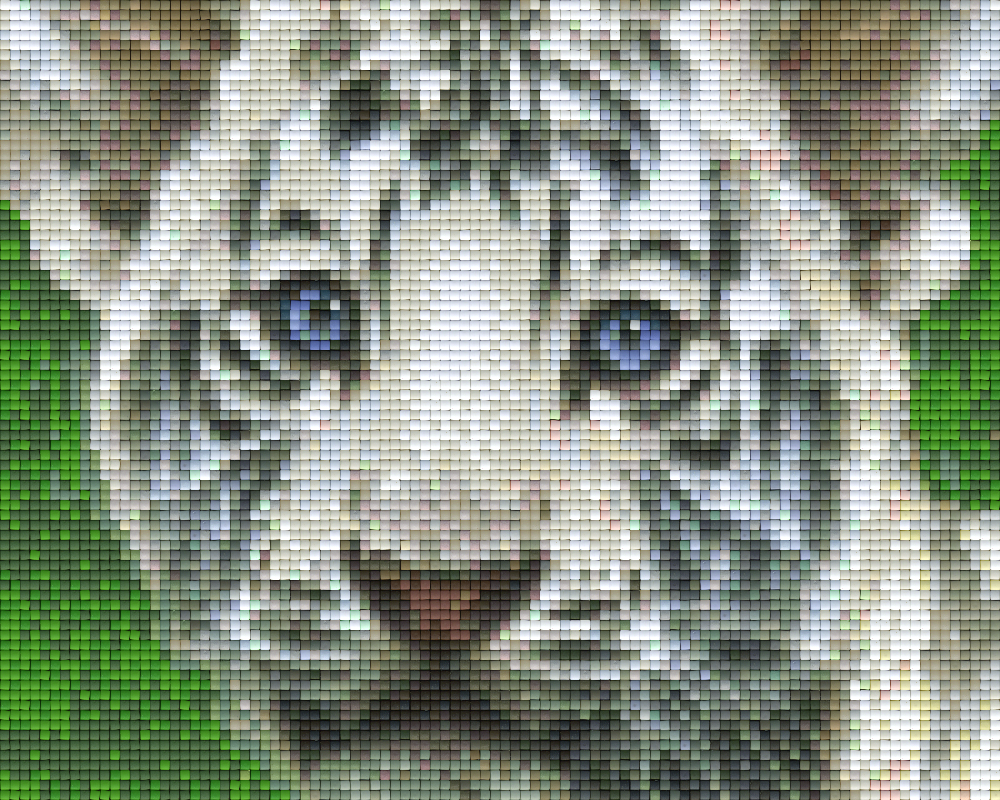 Pixelhobby Klassik Vorlage - weißes Tigerbaby