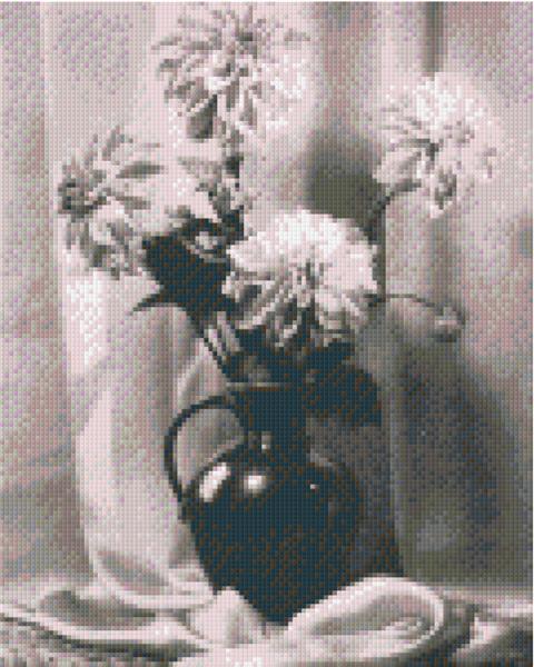 Pixelhobby classic template - vase with dahlias