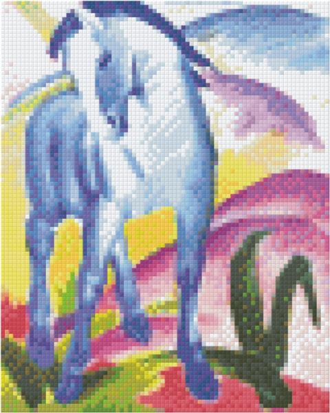 Pixel hobby classic template - Franz Marc - blue horse