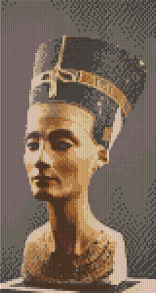 Pixel hobby classic template - Nefertiti in sepia