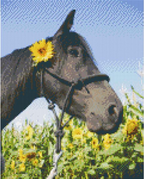 Pixelhobby Klassik Vorlage - Flower Horse