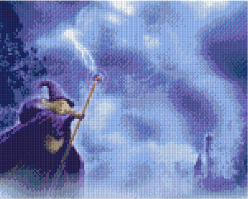 Pixelhobby Klassik Vorlage - Magier im Gewitter