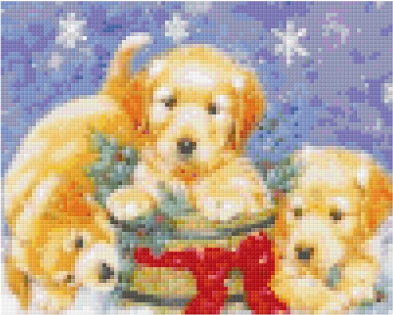 Pixel hobby classic template - dog Christmas