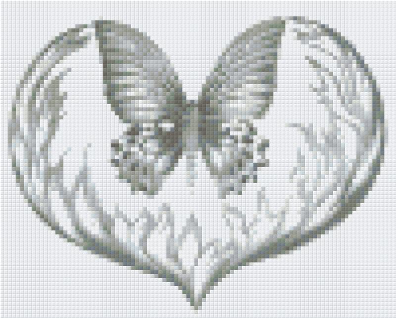 Pixel hobby classic template - flame heart butterfly