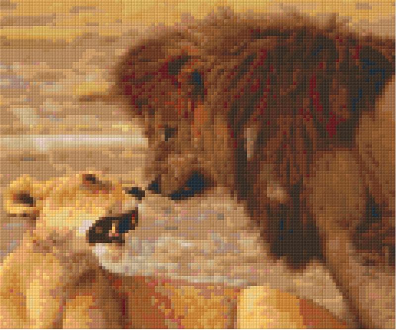 Pixelhobby Klassik Vorlage - Löwe und Löwin