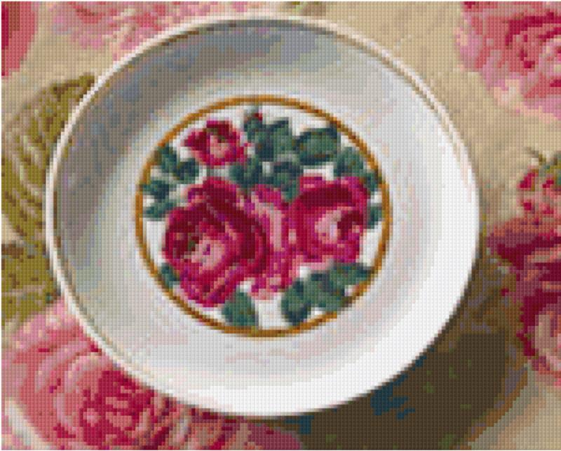 Pixel hobby classic template - Meissner rose plate