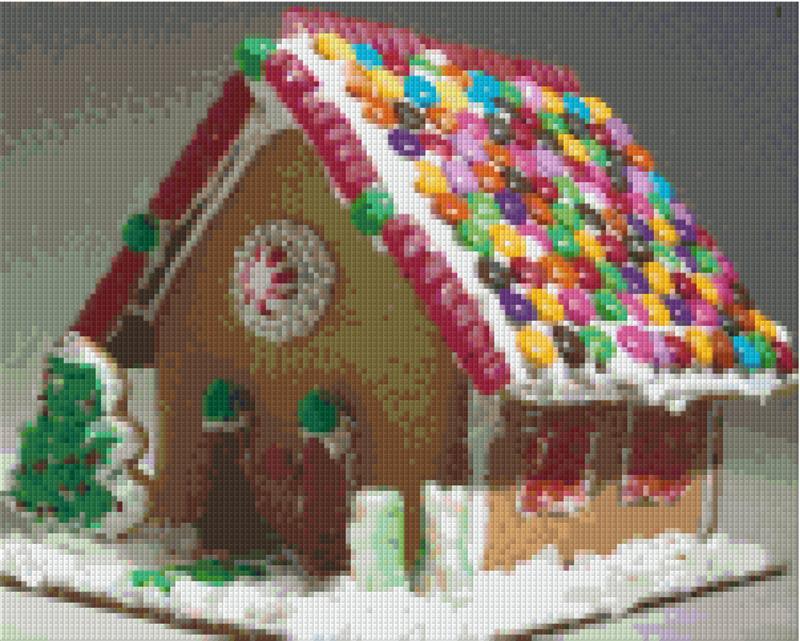 Pixelhobby Klassik Vorlage - Wir bauen uns ein Lebkuchenhaus