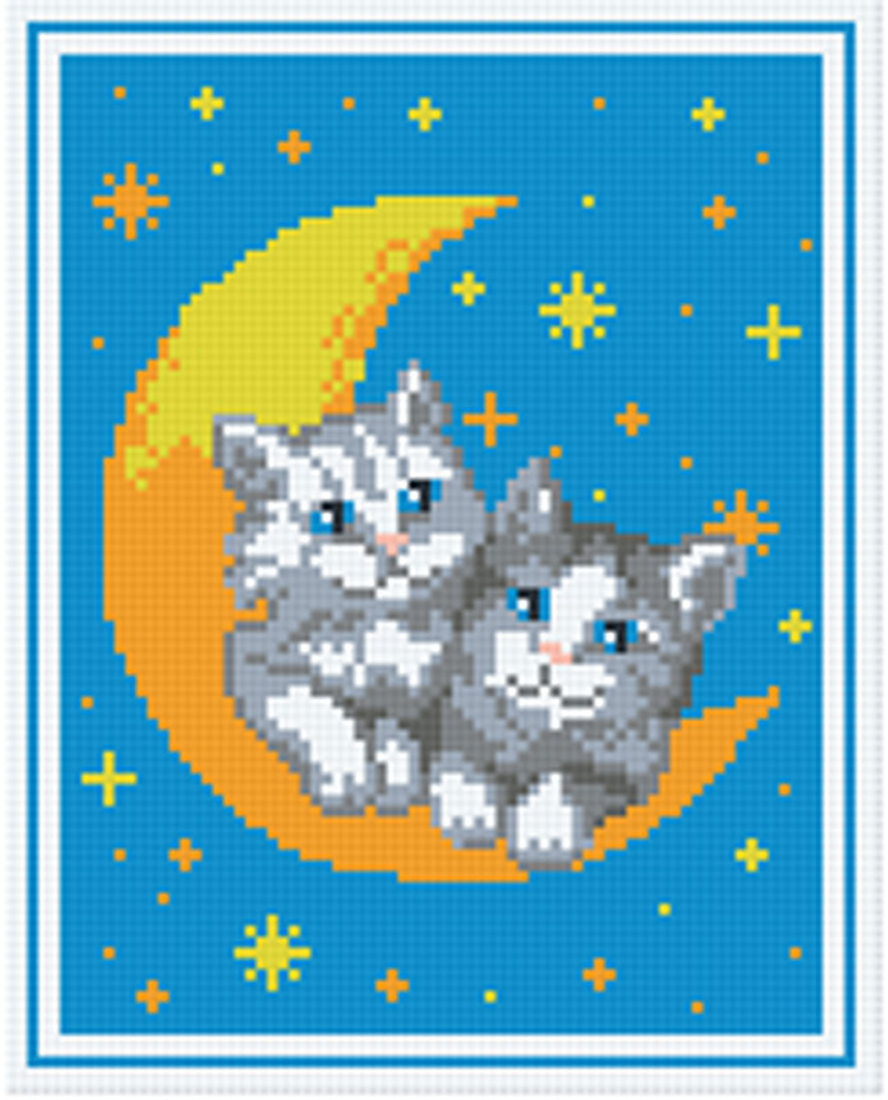 Pixelhobby Klassik Set - Kitties in Moon grey