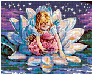 Pixelhobby Klassik Vorlage - Seerosen Fairy